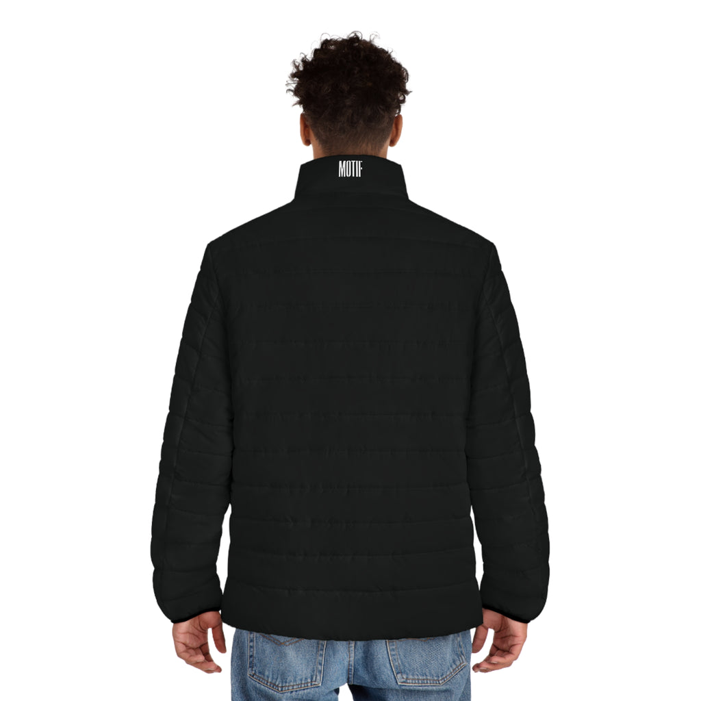 Men's Black Puffer Jacket - Quilted Lightweight Winter Coat