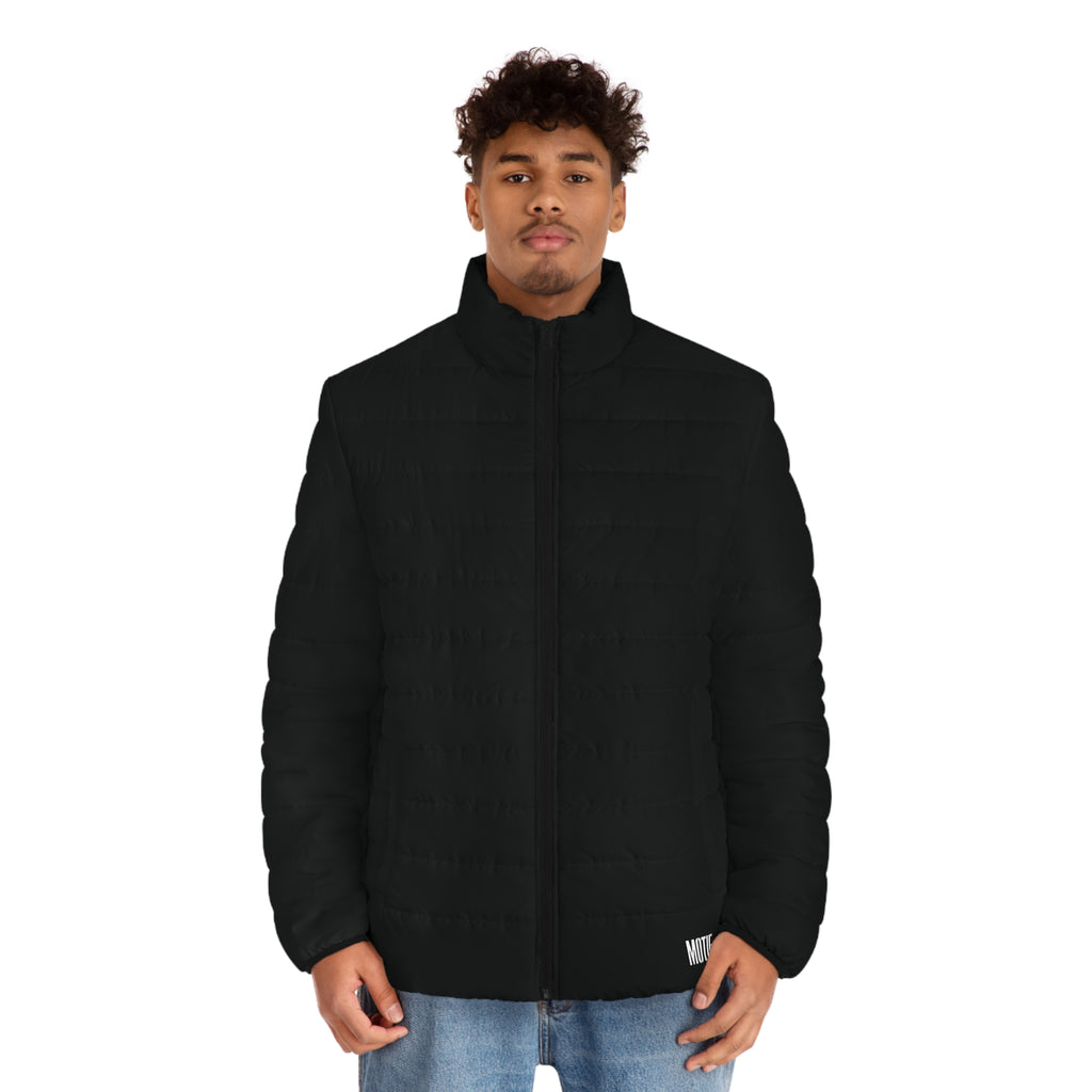 Men's Black Puffer Jacket - Quilted Lightweight Winter Coat
