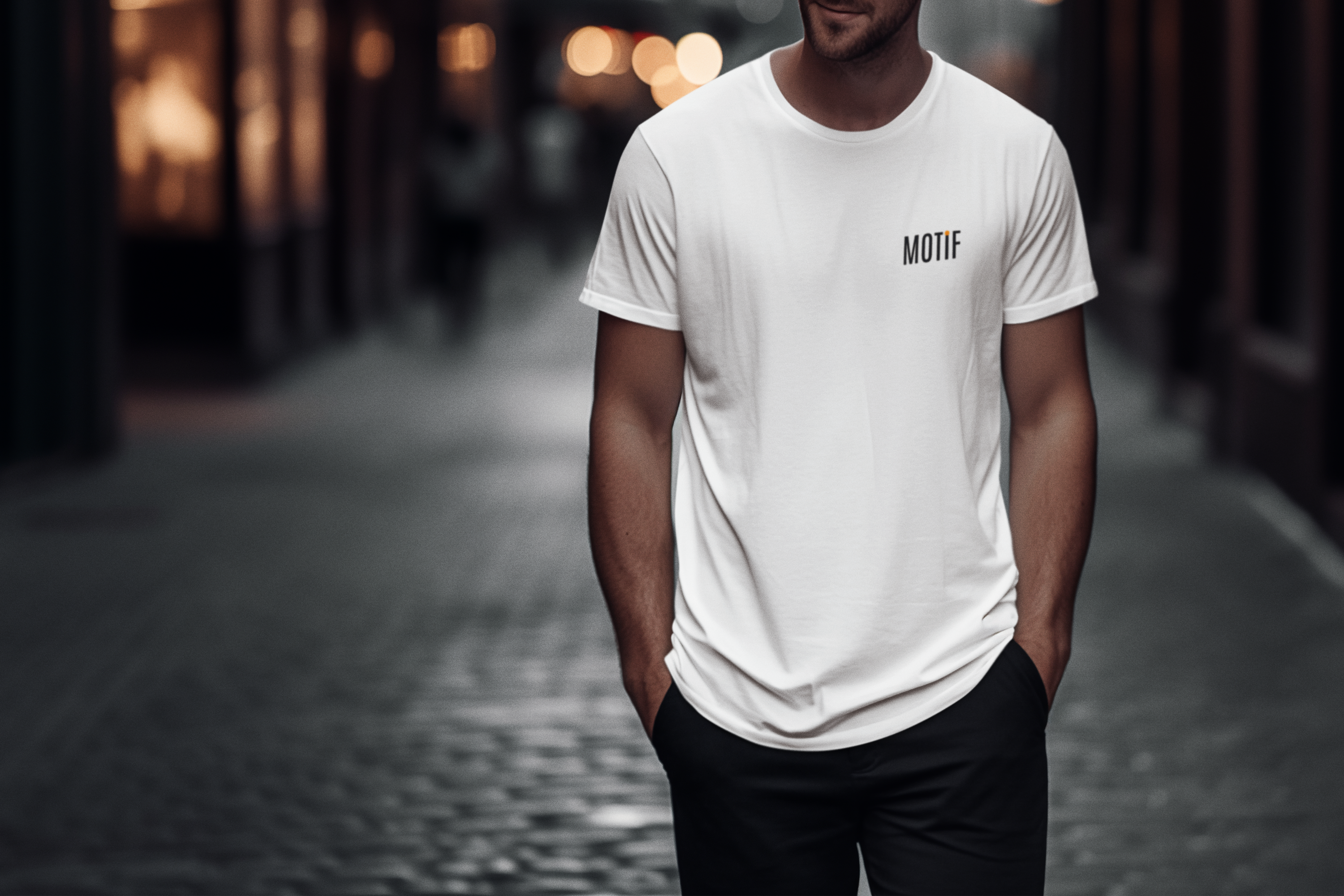 Motif Embroidered Organic T-shirt