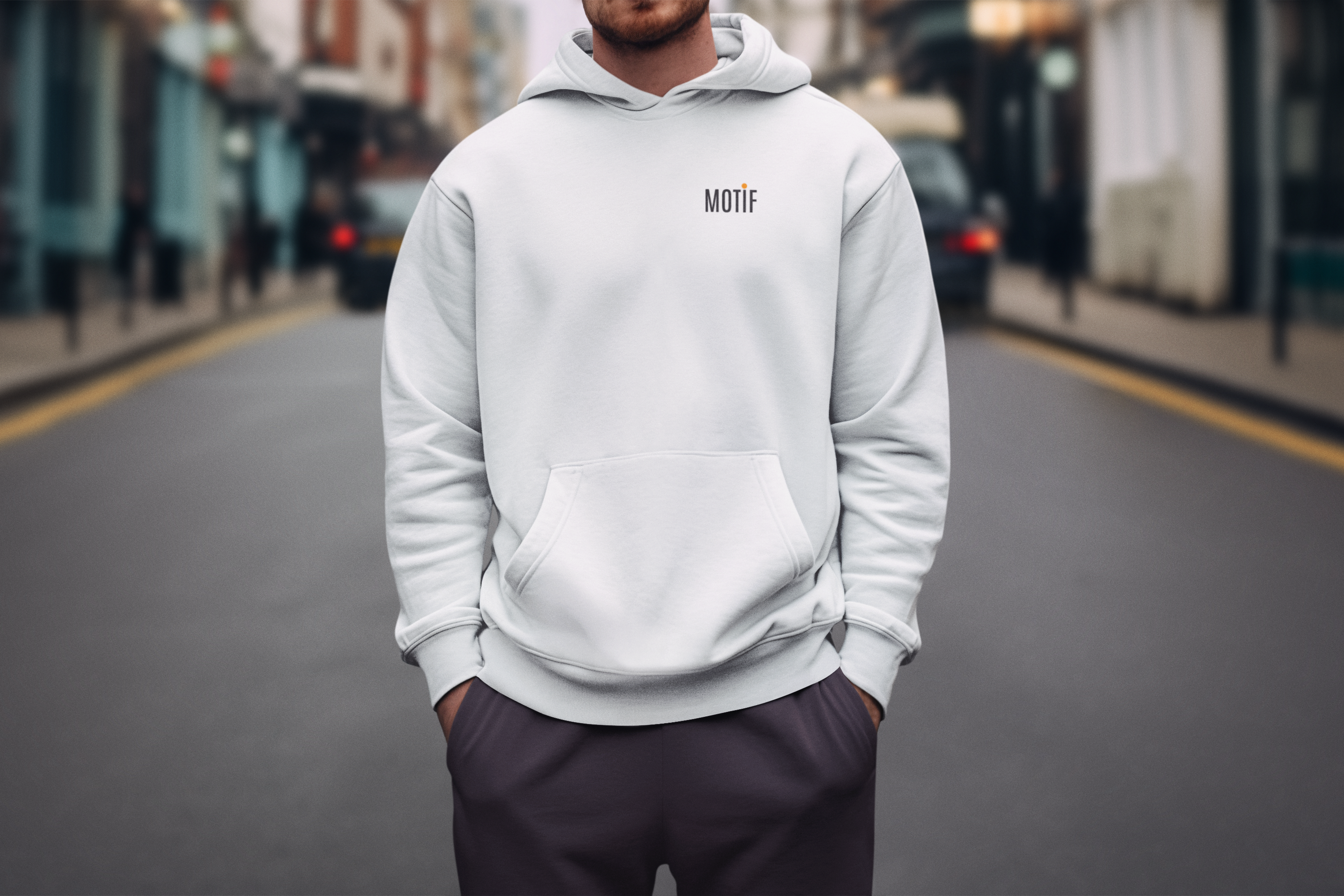 Motif Embroidered Eco Hoodie