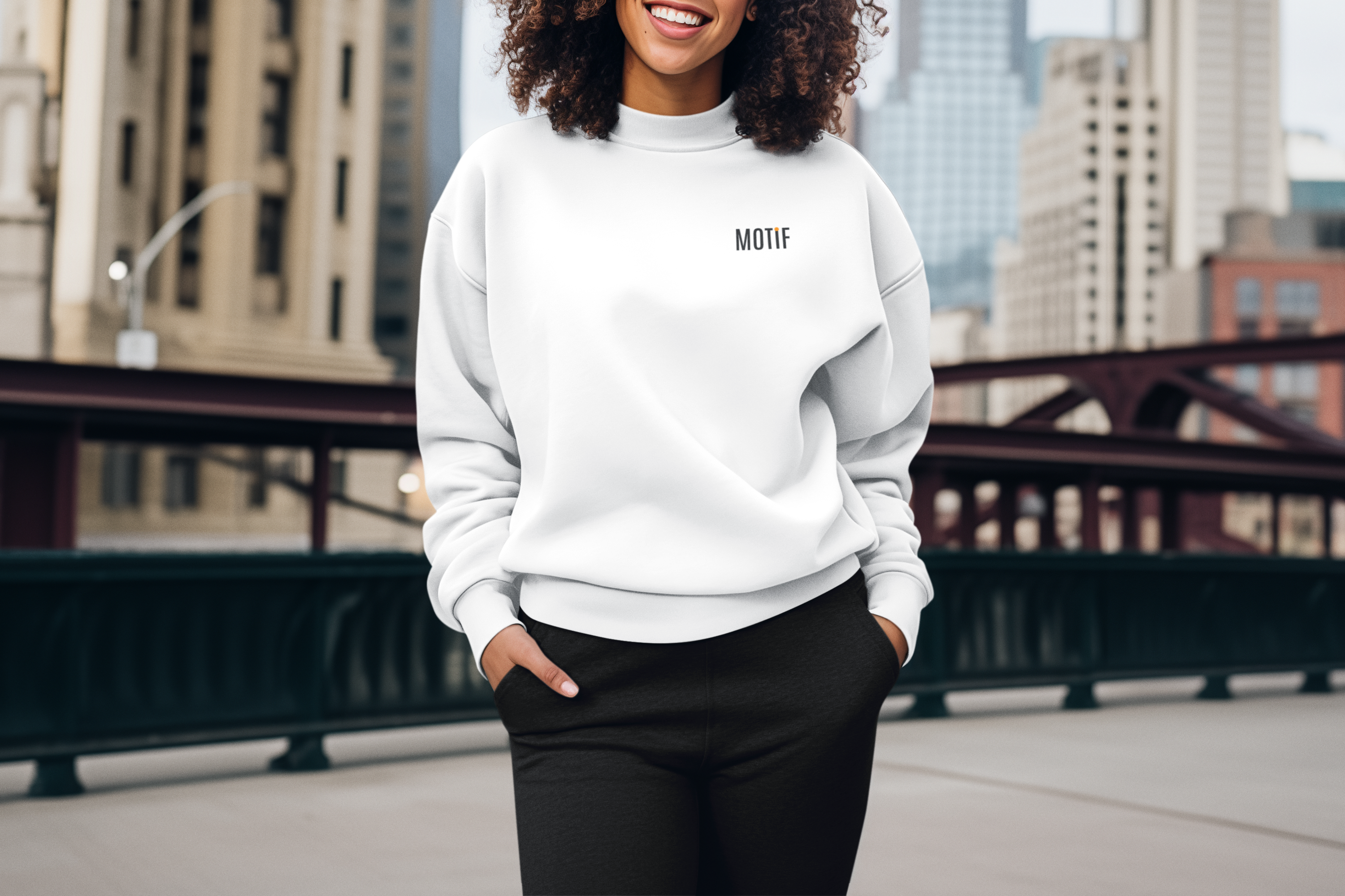 Motif Embroidered Eco Sweatshirt
