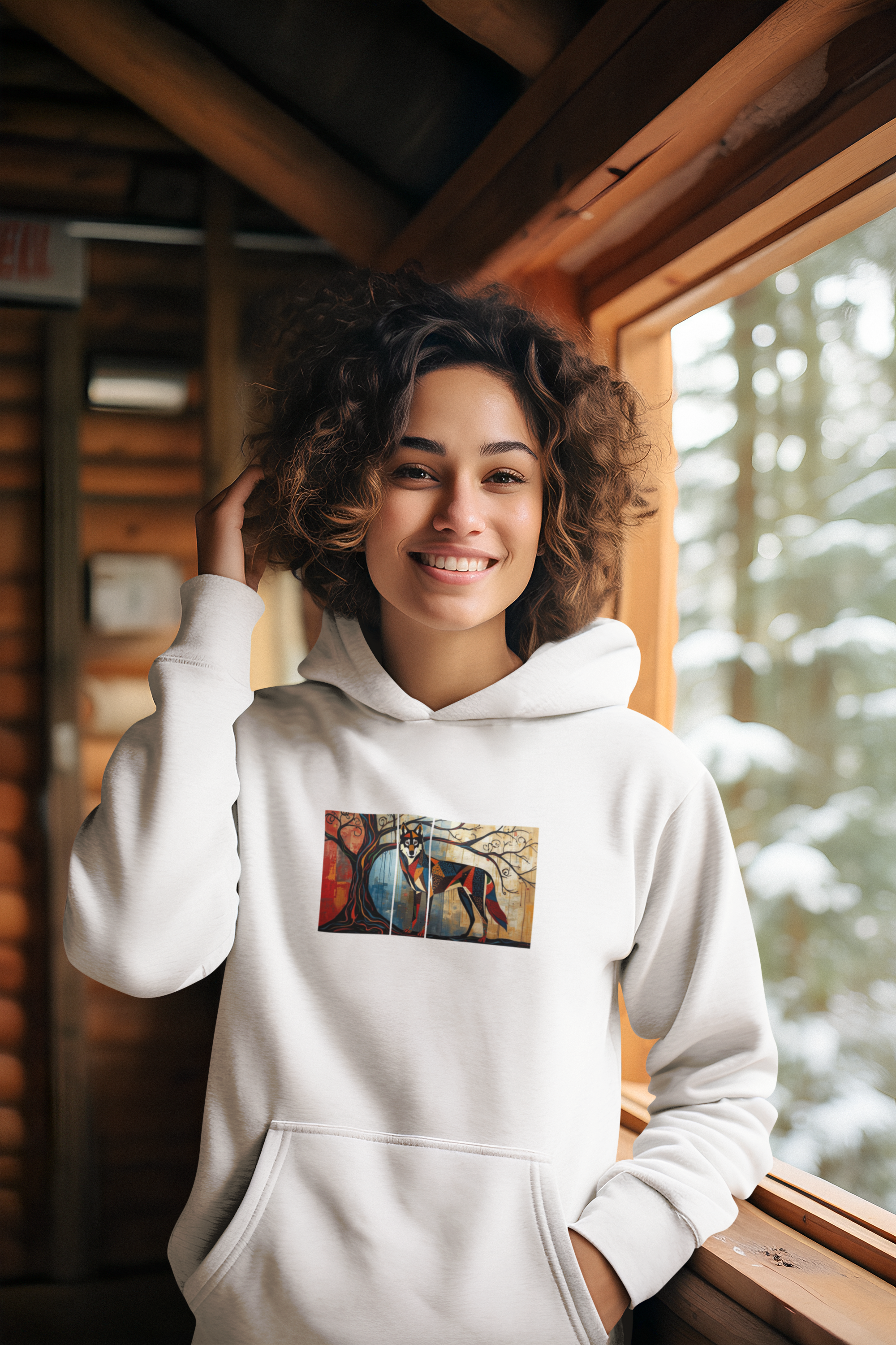 Abstract Fox Organic Hoodie