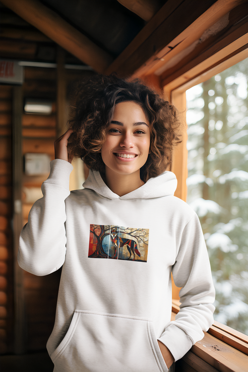 Abstract Fox Organic Hoodie